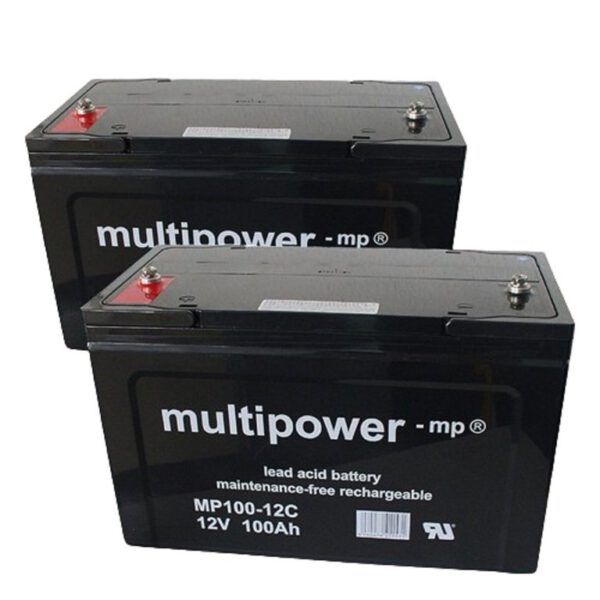 2 Stück Multipower MP100-12C | 12V 100Ah