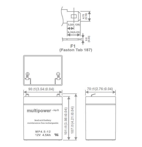 Multipower MP4,5-12 | 12V 4,5Ah