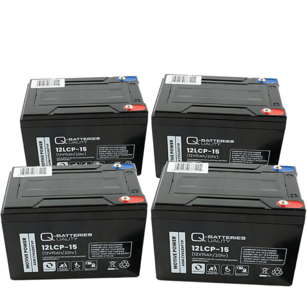 4 Stück Q-Batteries 12LCP-15 | 12V 15Ah